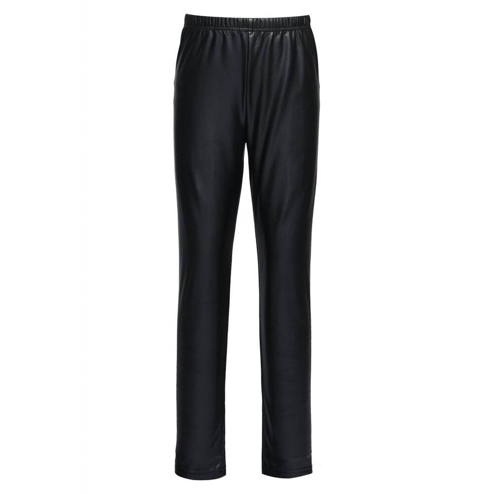 NEW HANNAH BANANA girls' faux leather pull on legging in black